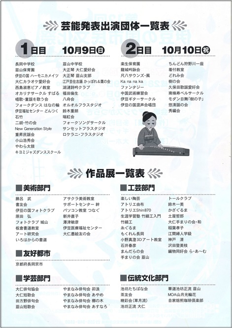 市民文化祭の開催★ 伊豆の国市１０／９～１０
