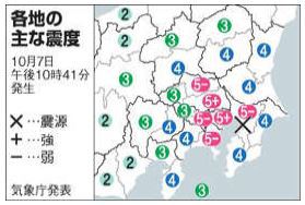 ★今日の地震★震源地千葉