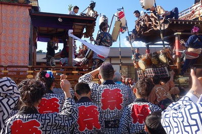 山車の競り合い♪