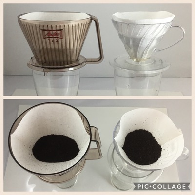メリタ&ハリオV60で淹れる♪