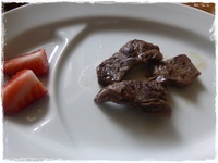 鹿肉ステーキ♪ 2015/12/11 22:38:00