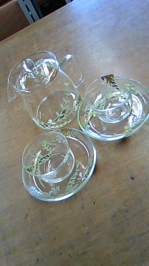 ガラスポット＆カップ＆ソーサー