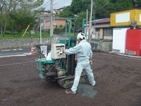 地盤調査です。