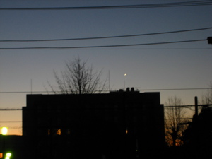 朝6時の空　　薄明の金星