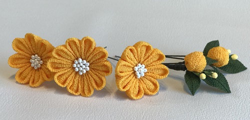 つまみ細工　菊