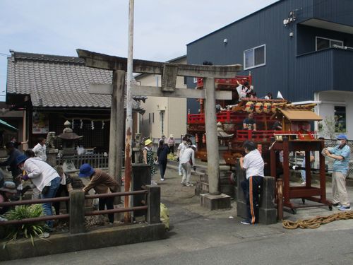 昨日は山車掃除をしました。作業服ツバメヤ静岡県富士市吉原ユニフォーム2024実00