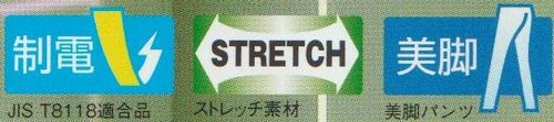 【作業服】日新被服 SR2120 女子後ろゴムカーゴパンツ  ～ウエスト後ろ半分をゴムにしてしまう大胆さ～富士市ツバメヤRAKANストレッチカーゴパンツ女性03