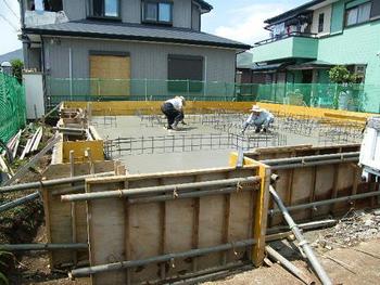 函南町　I様邸　基礎コンクリート打設