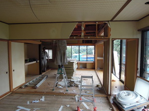 22坪のLDKリフォーム　解体工事中
