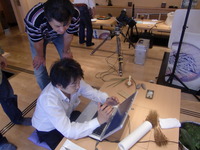 写真撮影、、裏舞台！