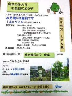 チラシの配布